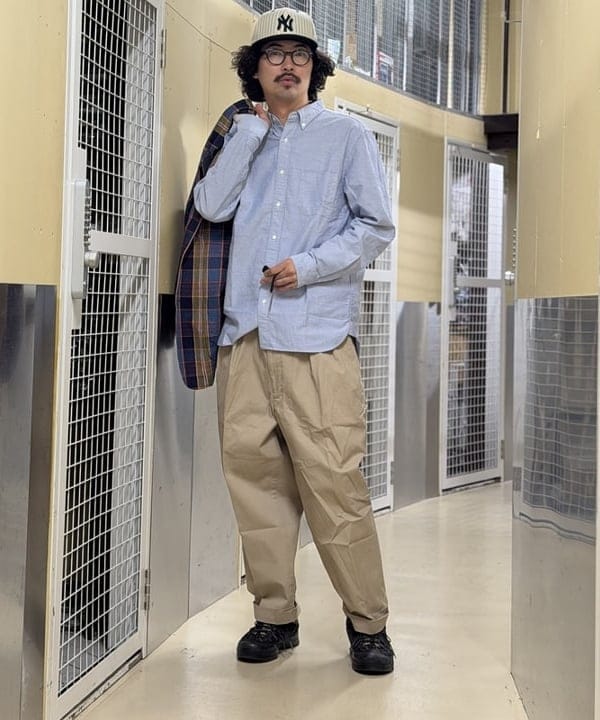 BAKU(東江 漠)さんの「4B Cuffs Jacket Heavy Madras」を使ったコーディネート