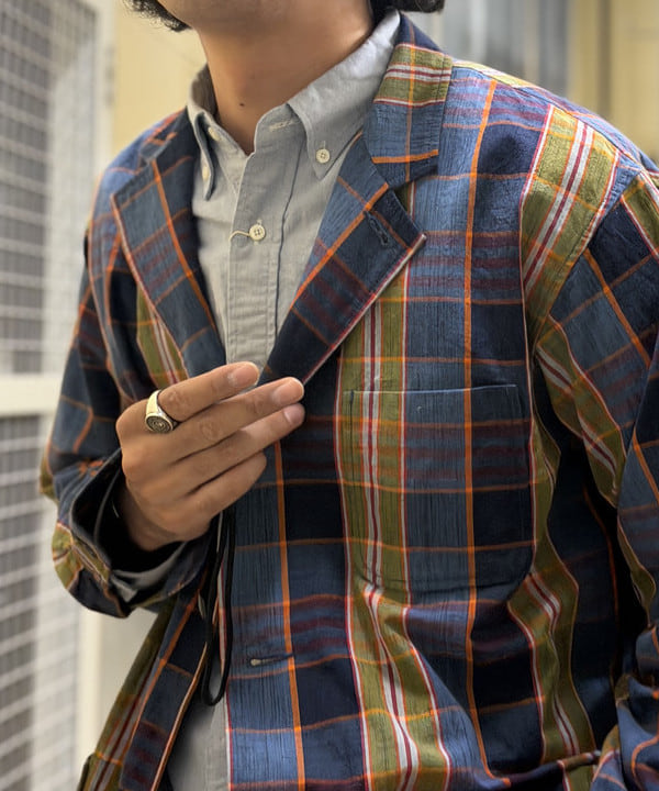 BAKU(東江 漠)さんの「4B Cuffs Jacket Heavy Madras」を使ったコーディネート