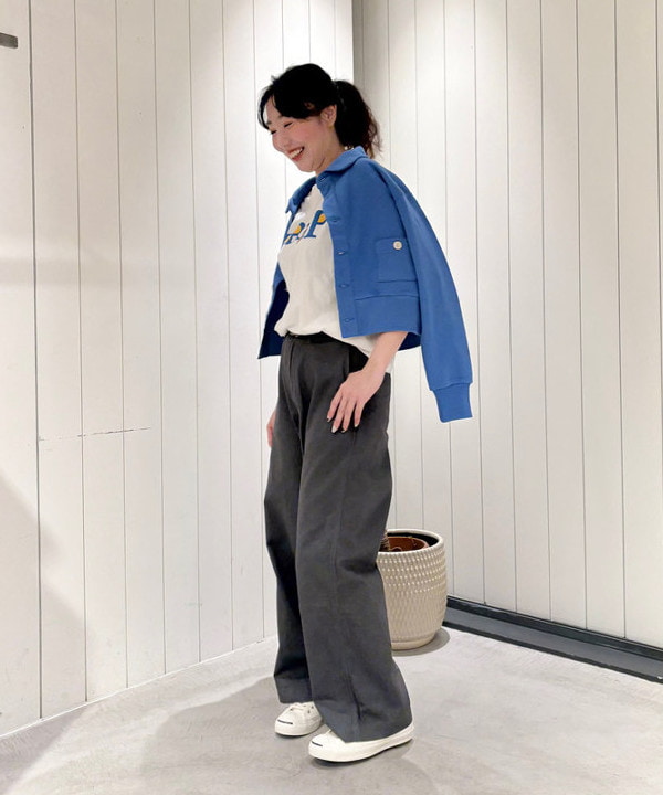 おのすさんの「BEAMS WOMEN｜ワイド チノ パンツ」を使ったコーディネート