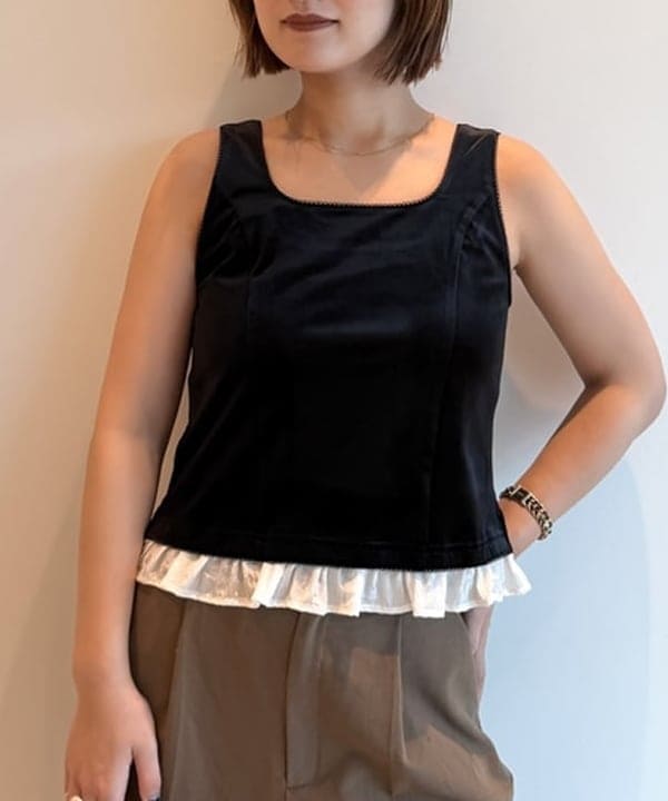 松本 佳菜子さんの「BEAMS WOMEN｜クロコ フラップ バッグ」を使ったコーディネート