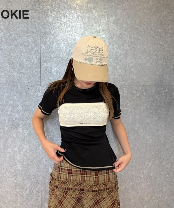 ヒスイさんの「BEAMS WOMEN｜チェック ティアード フリル スカート」を使ったコーディネート