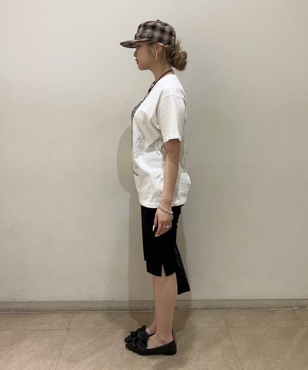 桃羽さんの「BEAMS WOMEN｜【別注】GOOD ROCK SPEED / Monroe / Photo Tシャツ」を使ったコーディネート