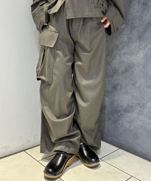 モモさんの「BEAMS WOMEN｜maturely / リネン ウール ミリタリーブルゾン」を使ったコーディネート