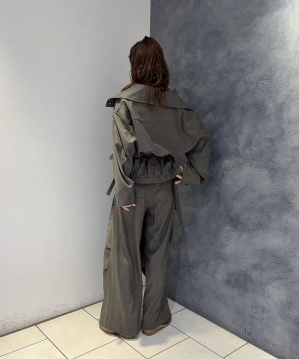 モモさんの「BEAMS WOMEN｜maturely / リネン ウール ミリタリーブルゾン」を使ったコーディネート