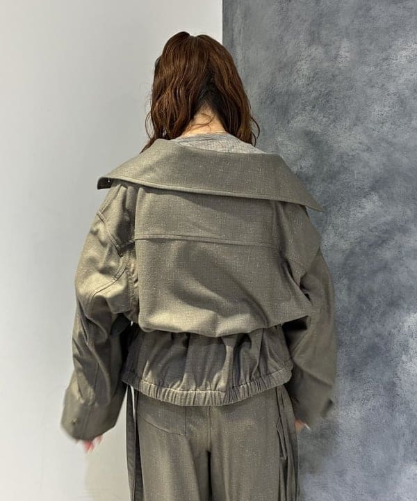 モモさんの「BEAMS WOMEN｜maturely / リネン ウール ミリタリーブルゾン」を使ったコーディネート