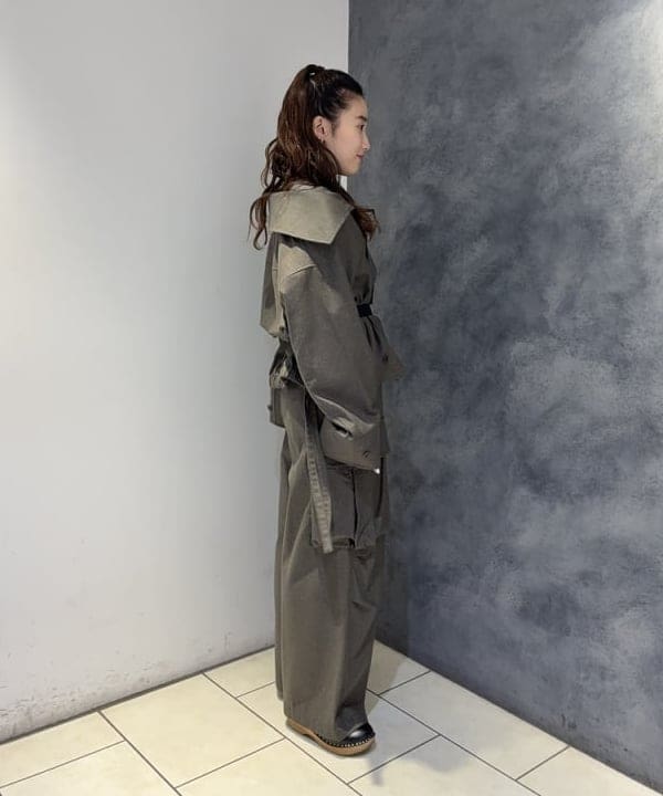 モモさんの「BEAMS WOMEN｜maturely / リネン ウール ミリタリーブルゾン」を使ったコーディネート