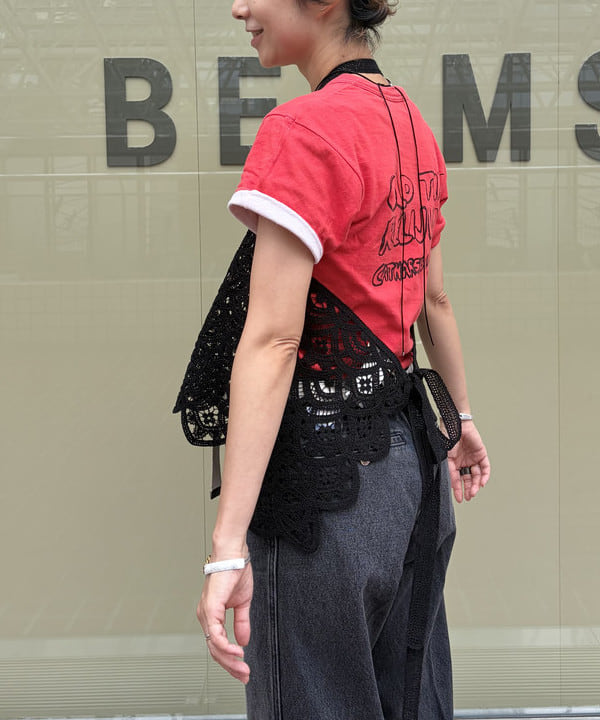 矢野(青木)優香さんの「BEAMS WOMEN｜maturely / レース ホルター トップ」を使ったコーディネート