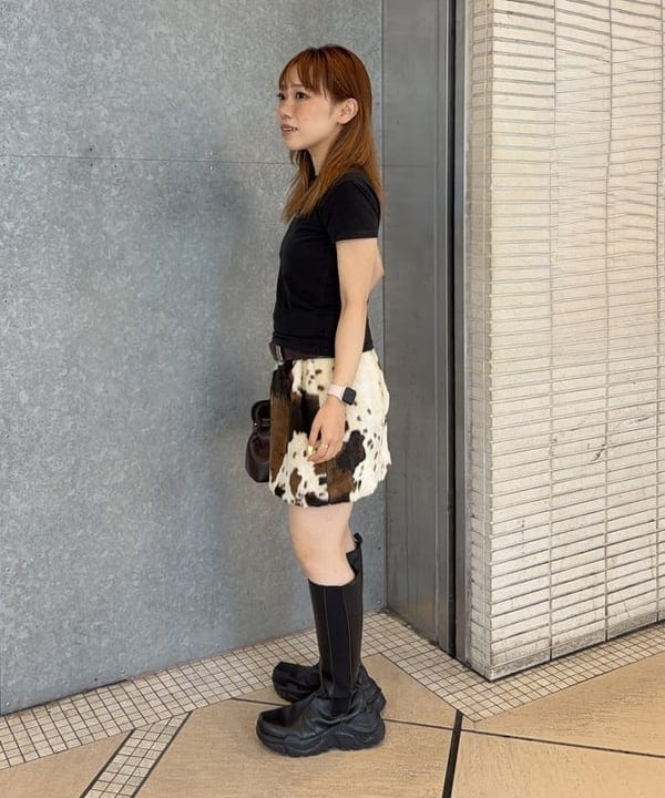 まゆちゃんさんの「BEAMS WOMEN｜フェイクファー ミニ スカート」を使ったコーディネート
