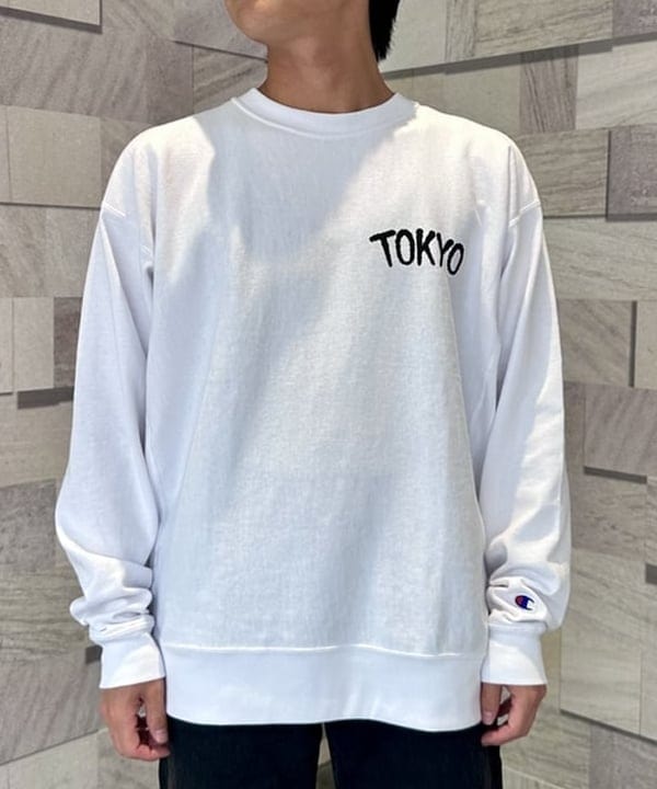 あがりえ ひゅうがさんの「【別注】Champion / リバースウィーブ（R）シティ ロングスリーブTシャツ」を使ったコーディネート