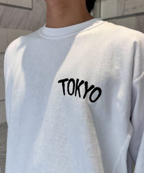 あがりえ ひゅうがさんの「【別注】Champion / リバースウィーブ（R）シティ ロングスリーブTシャツ」を使ったコーディネート