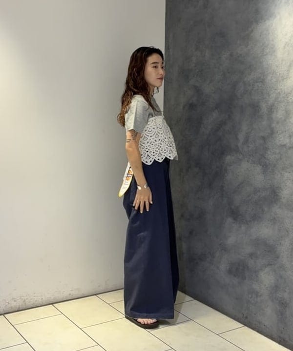 モモさんの「BEAMS WOMEN｜maturely / レース ホルター トップ」を使ったコーディネート