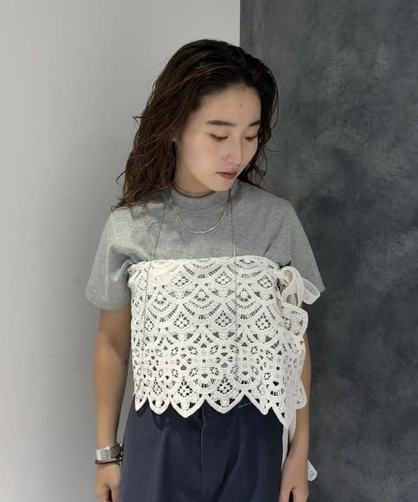 モモさんの「BEAMS WOMEN｜maturely / レース ホルター トップ」を使ったコーディネート