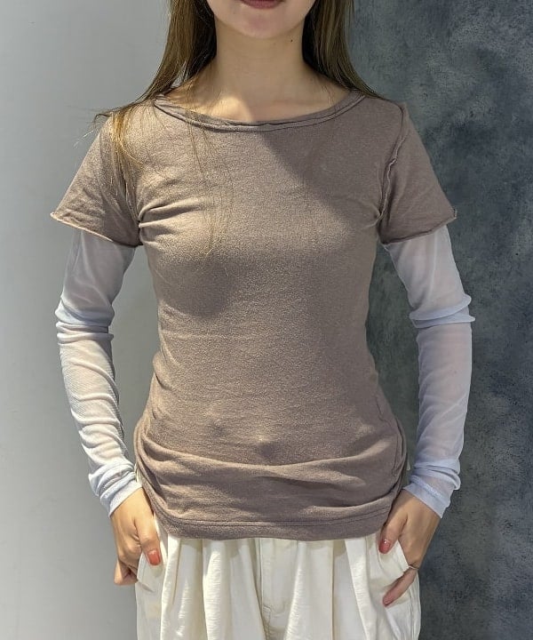 にしだてさんの「BEAMS WOMEN｜maturely / スリーブレイヤー ロングスリーブ」を使ったコーディネート