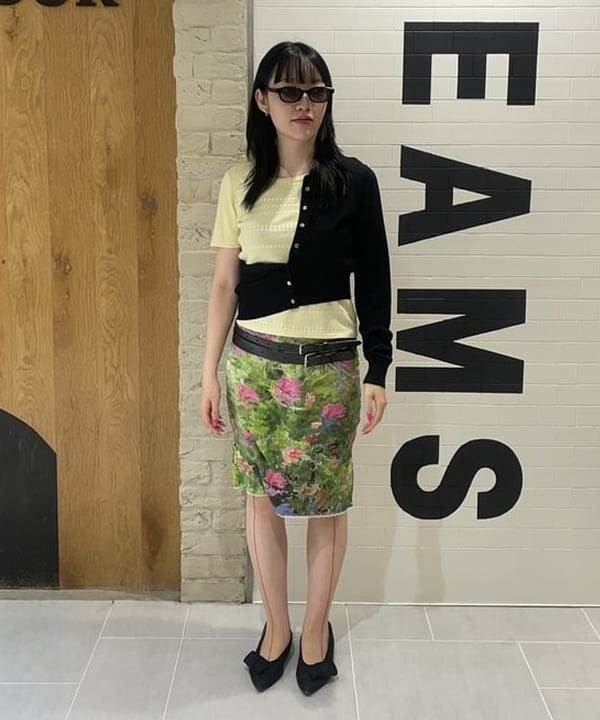 rinnaさんの「BEAMS WOMEN｜14ゲージ ショート丈 クルーネック カーディガン」を使ったコーディネート
