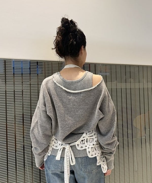 清水 彩乃さんの「BEAMS WOMEN｜maturely / レース ホルター トップ」を使ったコーディネート
