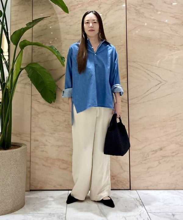 関 桂子さんの「BEAMS WOMEN｜TICCA / デニム チュニック」を使ったコーディネート