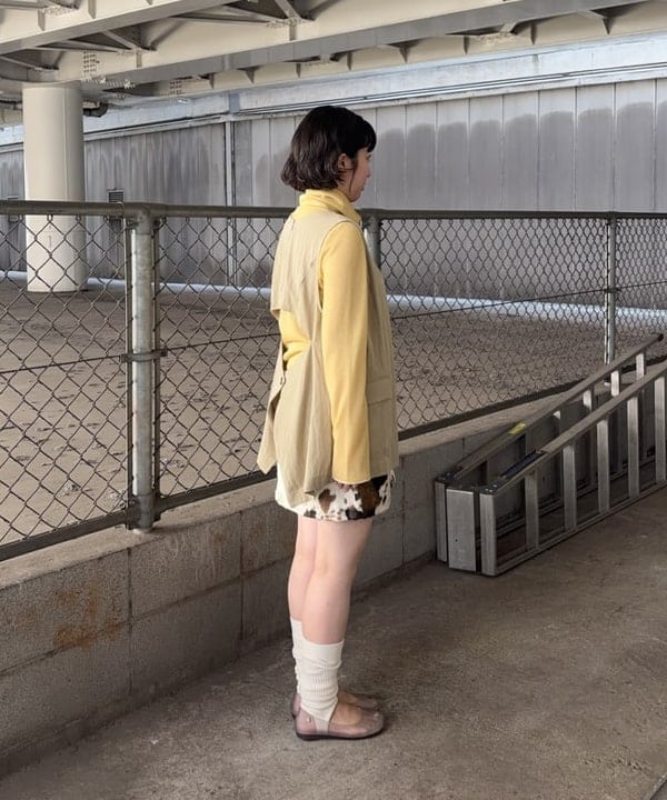 晶さんの「BEAMS WOMEN｜シアー レイヤー タートル カーディガン」を使ったコーディネート