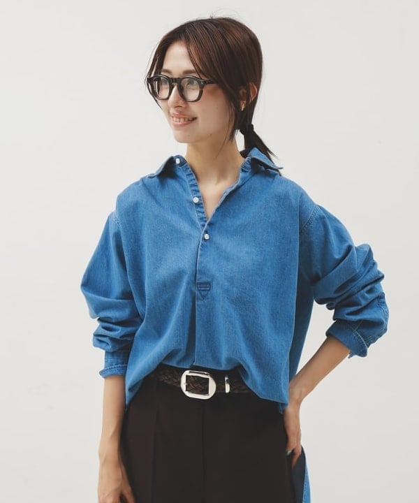 茂野 真楓さんの「BEAMS WOMEN｜TICCA / デニム チュニック」を使ったコーディネート
