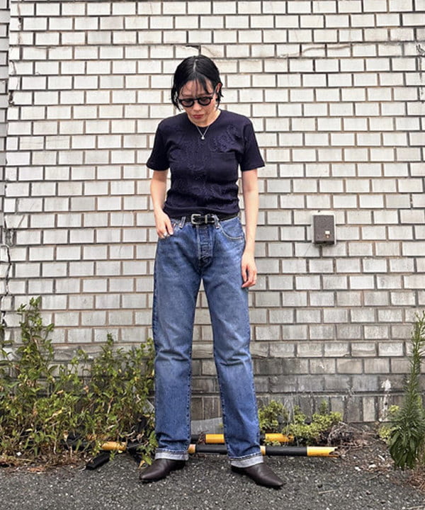 なるみさんの「【別注】Orfeo &times; maturely / サーマル テープ ショートスリーブ」を使ったコーディネート