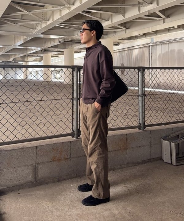 川崎 駿希さんの「BEAMS WOMEN｜【別注】FRED PERRY / Pique Long Sleeve Polo Shirt」を使ったコーディネート