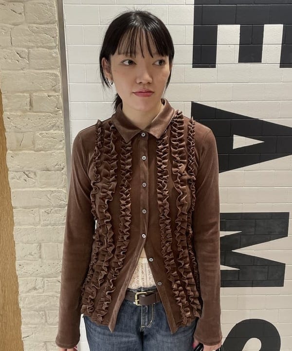 rinnaさんの「BEAMS WOMEN｜フロッキー チュール フリル シャツ」を使ったコーディネート
