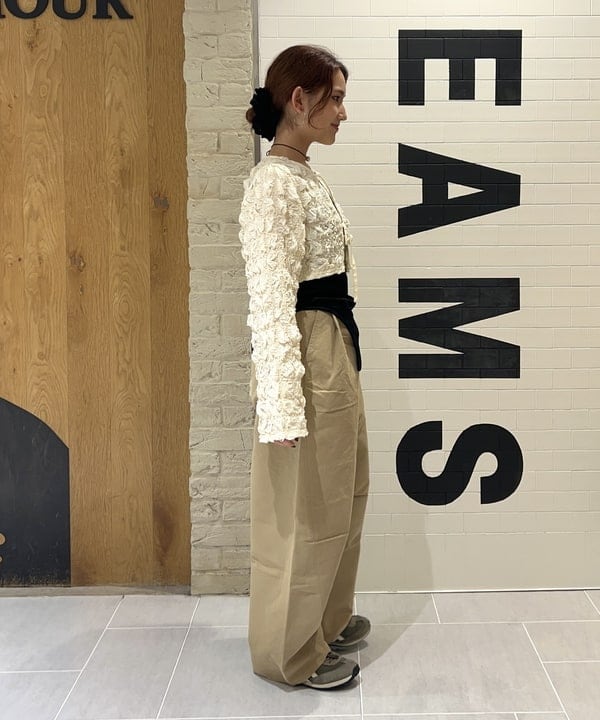 チナさんの「BEAMS WOMEN｜シャーリング ボレロ ブラウス」を使ったコーディネート