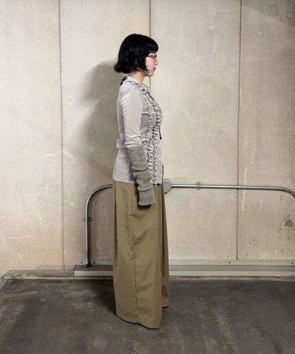 晶さんの「BEAMS WOMEN｜フロッキー チュール フリル シャツ」を使ったコーディネート