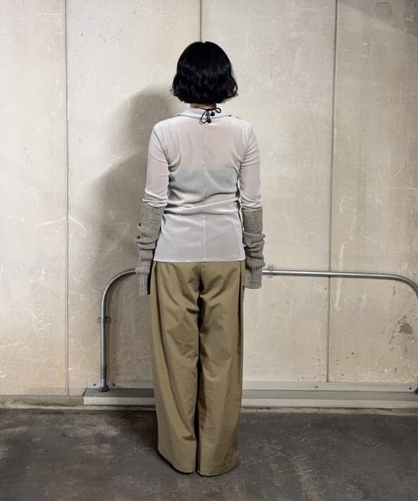 晶さんの「BEAMS WOMEN｜フロッキー チュール フリル シャツ」を使ったコーディネート