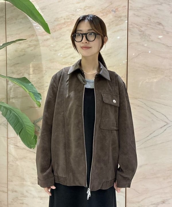 茂野 真楓さんの「BEAMS WOMEN｜BAUM UND PFERDGARTEN / BELINE フェイクスエード ブルゾン」を使ったコーディネート