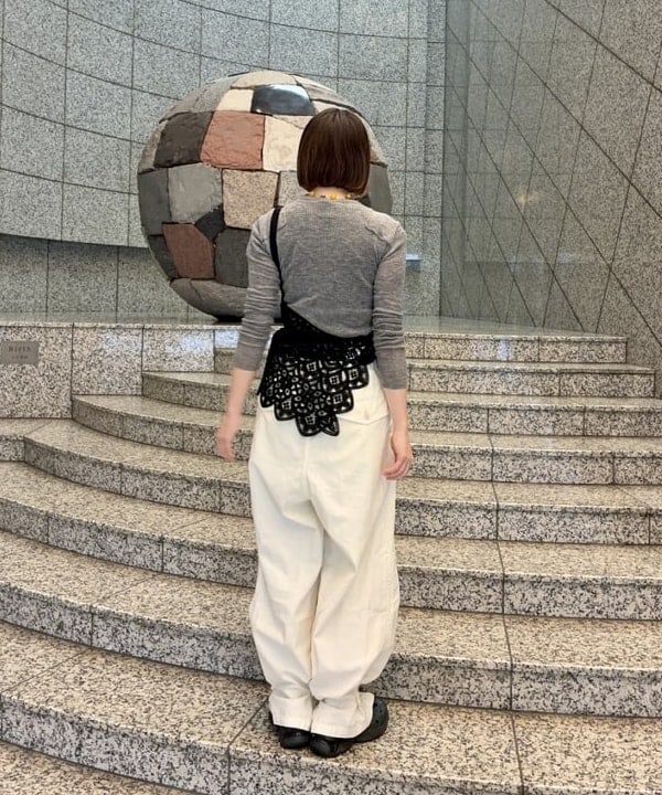 水野 萌香さんの「BEAMS WOMEN｜maturely / レース ホルター トップ」を使ったコーディネート
