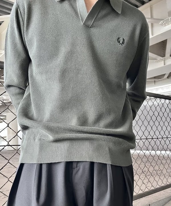 槙山 賢斗さんの「BEAMS WOMEN｜【別注】FRED PERRY / Skipper Knit Long Sleeve Polo Shirt」を使ったコーディネート