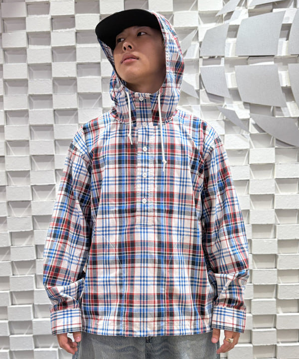 KUROCHANさんの「BEAMS WOMEN｜チェック フーディシャツ」を使ったコーディネート