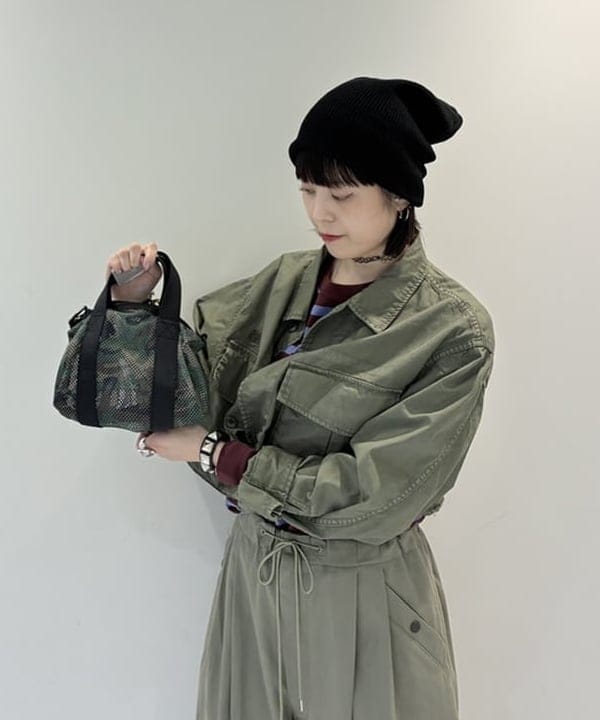 りかちょび/岸本梨佳さんの「BEAMS WOMEN｜メッシュ ボストンバッグ」を使ったコーディネート