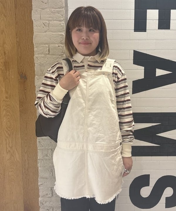 大石彩可さんの「BEAMS WOMEN｜ワイド チノ パンツ」を使ったコーディネート