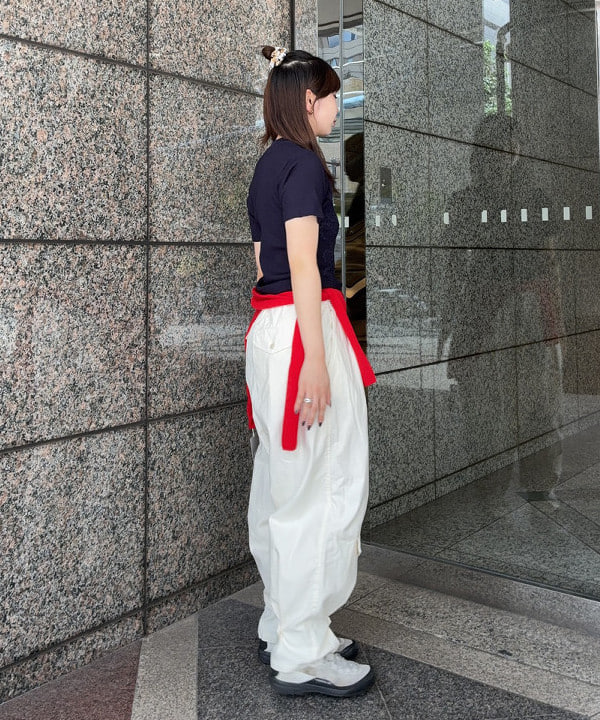 トモカさんの「BEAMS WOMEN｜【別注】Orfeo &times; maturely / サーマル テープ ショートスリーブ」を使ったコーディネート