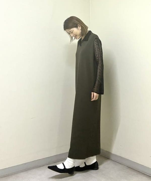 岩沢 珠代さんの「BEAMS WOMEN｜AK+1 / 総針 Iライン ワンピース」を使ったコーディネート
