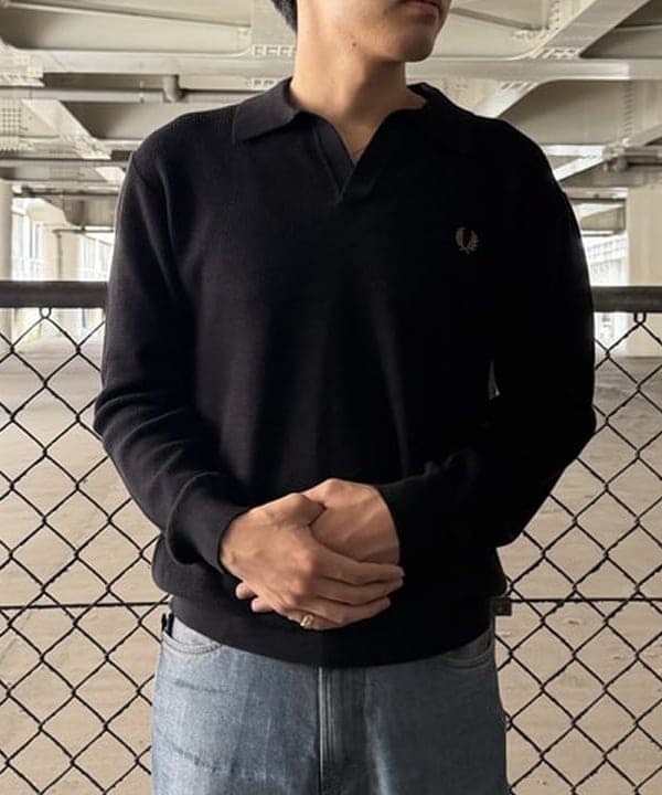 川崎 駿希さんの「BEAMS WOMEN｜BEAMS｜【別注】FRED PERRY / Skipper Knit Long Sleeve Polo Shirt」を使ったコーディネート