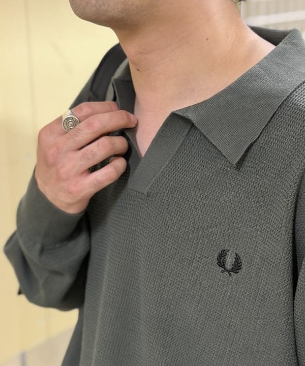 BAKU(東江 漠)さんの「BEAMS WOMEN｜【別注】FRED PERRY / Skipper Knit Long Sleeve Polo Shirt」を使ったコーディネート