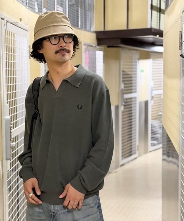 BAKU(東江 漠)さんの「BEAMS WOMEN｜【別注】FRED PERRY / Skipper Knit Long Sleeve Polo Shirt」を使ったコーディネート