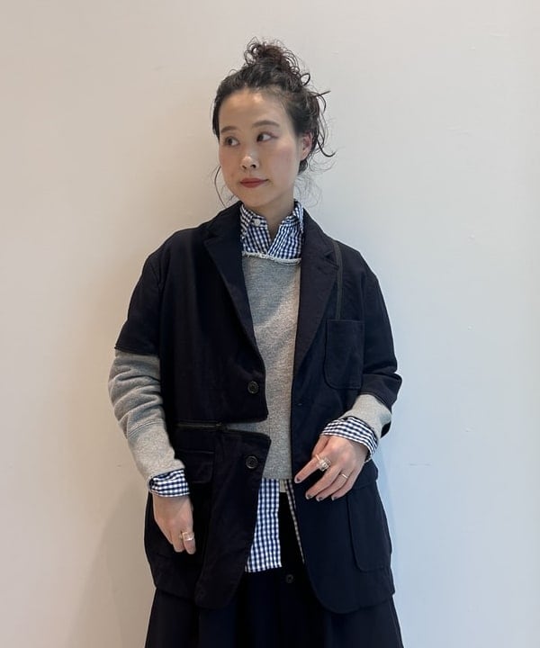 清水 彩乃さんの「BEAMS WOMEN｜100/2 ギンガムチェック ボタンダウン シャツ」を使ったコーディネート