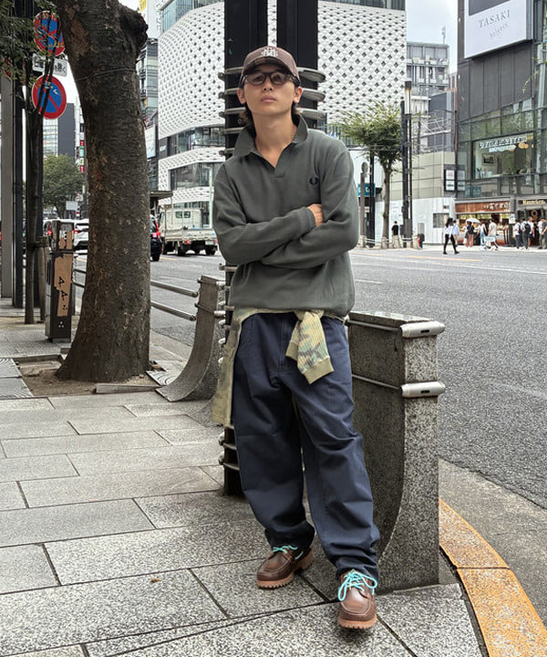 照田 拓史さんの「BEAMS WOMEN｜BEAMS｜【別注】FRED PERRY / Skipper Knit Long Sleeve Polo Shirt」を使ったコーディネート