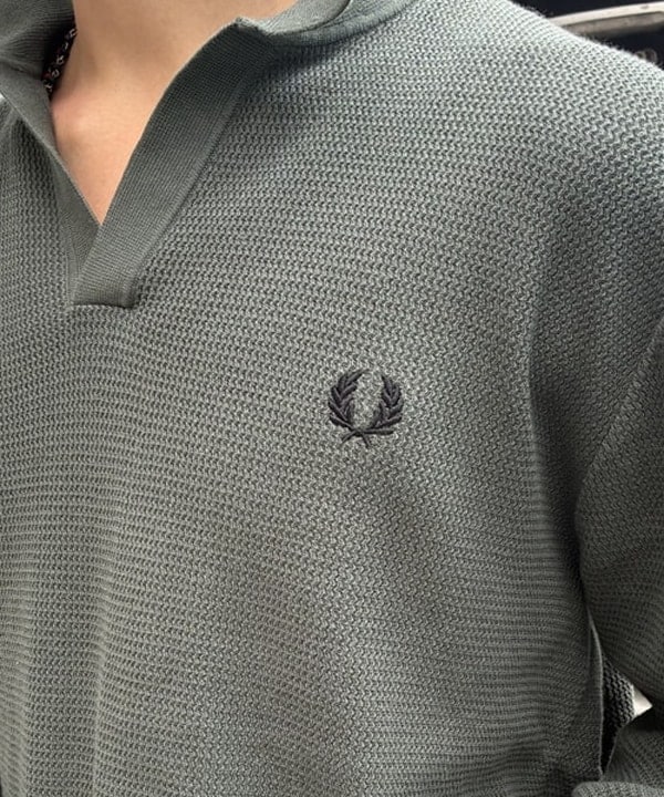 照田 拓史さんの「BEAMS WOMEN｜BEAMS｜【別注】FRED PERRY / Skipper Knit Long Sleeve Polo Shirt」を使ったコーディネート