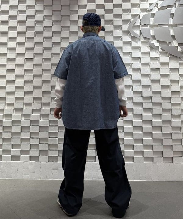 KUROCHANさんの「BEAMS WOMEN｜Work cap Indigo 3P Oxford Discharge Print Degreasing Wash」を使ったコーディネート