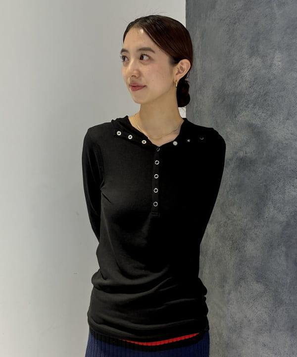ササキさんの「BEAMS WOMEN｜リブ ヘンリーネック フーディー」を使ったコーディネート