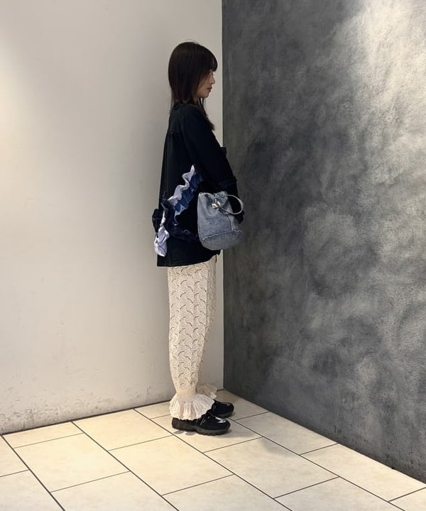 ななこさんの「BEAMS WOMEN｜【別注】N,P,E / リプロダクション デニムスキャニング リバーシブルバッグ S」を使ったコーディネート