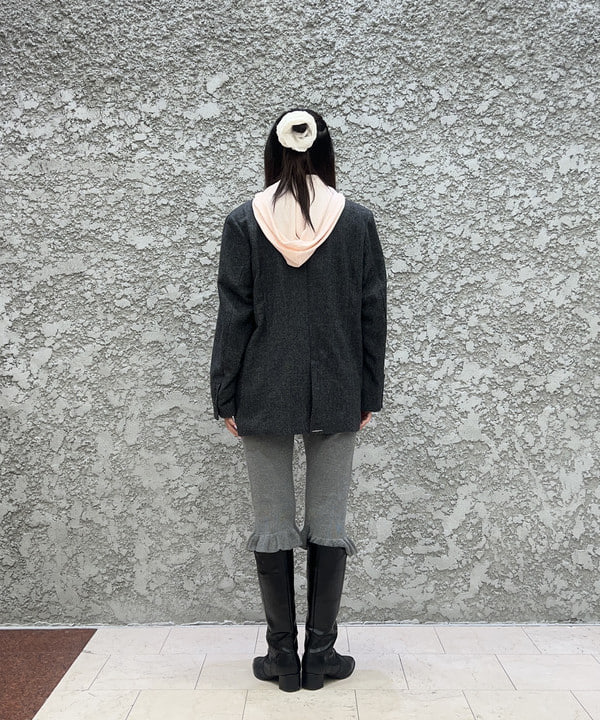 ハルカさんの「BEAMS WOMEN｜リブ ヘンリーネック フーディー」を使ったコーディネート
