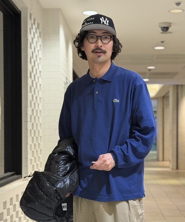 BAKU(東江 漠)さんの「BEAMS WOMEN｜【別注】LACOSTE / ヘビーカノコ ロングスリーブ ポロ」を使ったコーディネート