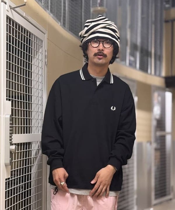 BAKU(東江 漠)さんの「BEAMS WOMEN｜【別注】FRED PERRY / Pique Long Sleeve Polo Shirt」を使ったコーディネート