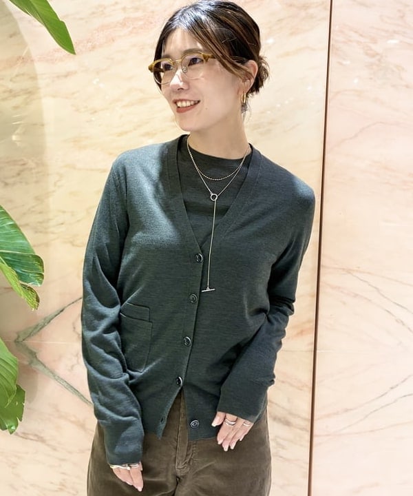 AONO SHIKAMAさんの「BEAMS WOMEN｜AK+1 / 16ゲージ ロングスリーブ プルオーバー」を使ったコーディネート