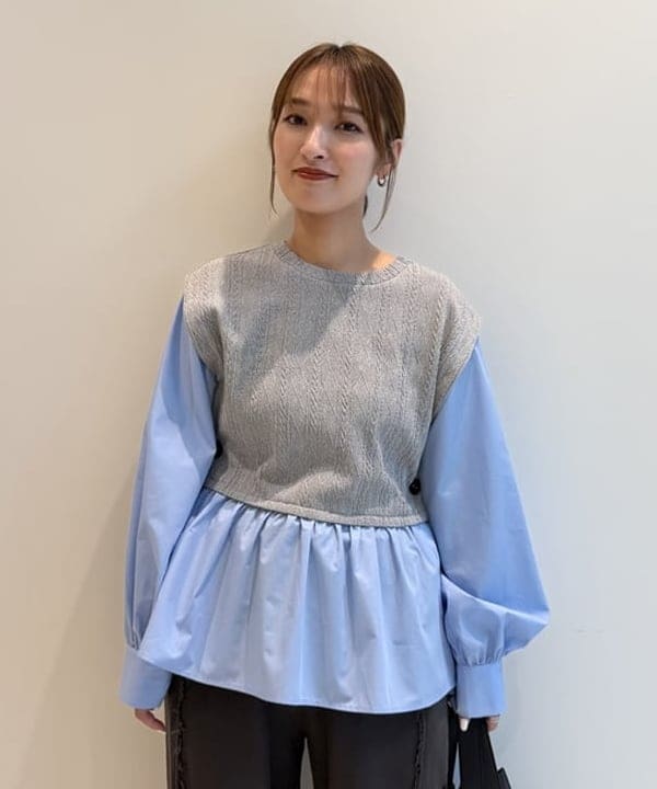 松本 佳菜子さんの「BEAMS WOMEN｜カット オフライン スウェット パンツ」を使ったコーディネート